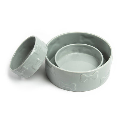 Manor Grey Pet Bowl: Medium