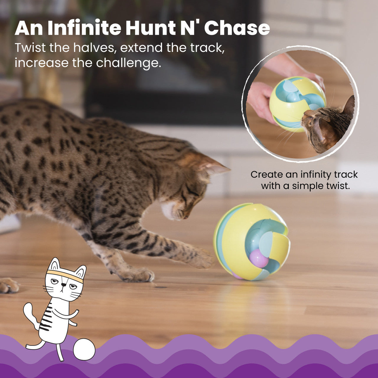 Catstages Twist-A-Ball Convertible Cat Toy