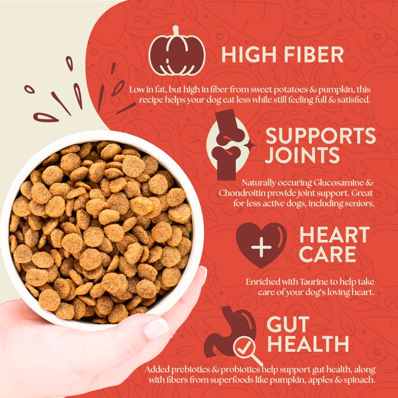 Earthborn Holistic Weight Control Grain-Free Dry Dog Food, 25 LB