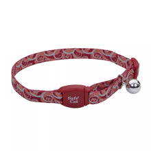 Load image into Gallery viewer, Safe Cat Adjustable Breakaway Cat Collar with Magnetic Buckle, Garnet Swirls
