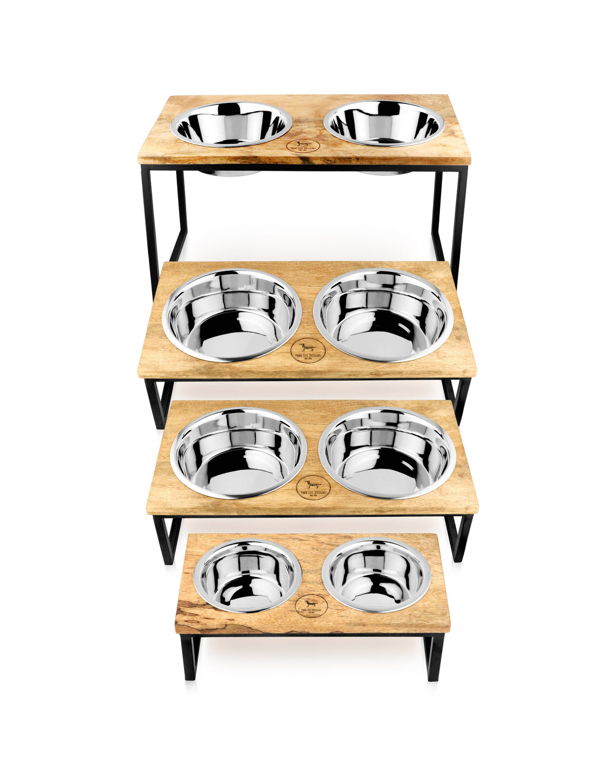 Hearth and Haven Elevated Pet Bowl Set - Modern Design : Medium