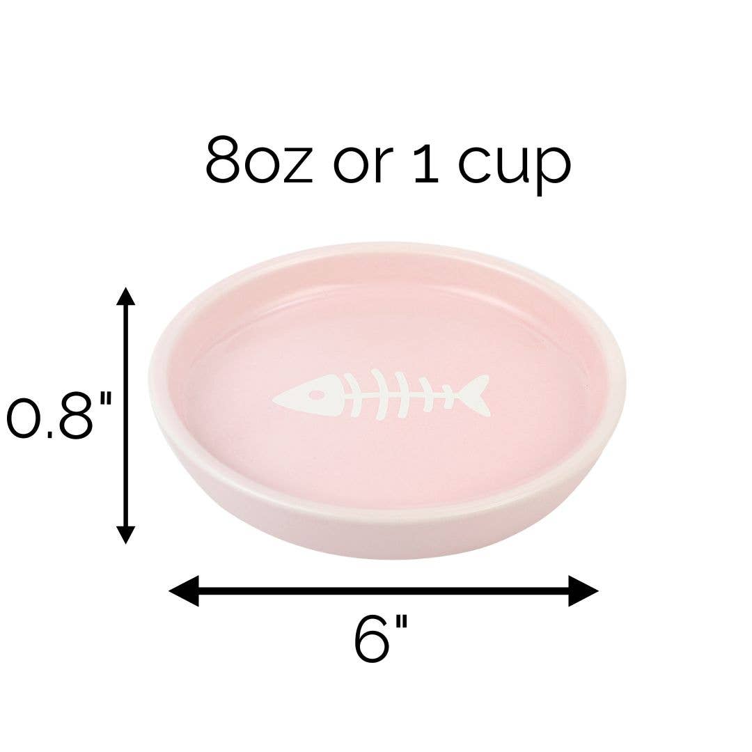Oscar Classic Round Cat Dish: Blue