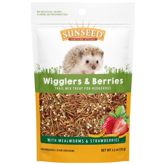 Sunseed Wigglers & Berries Trail Mix Treat For Hedgehogs, 2.5 oz.