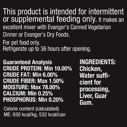 Evanger's Complements Chicken Canned Dog & Cat Food 6 oz.