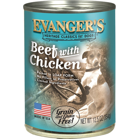 Evanger's Heritage Classic Beef With Chicken 12.5 oz. Can