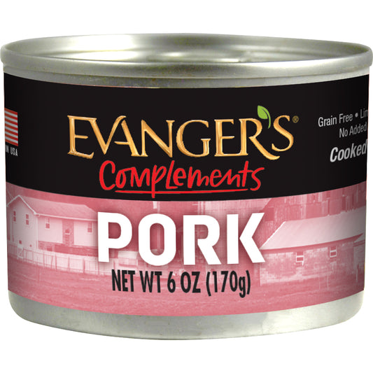 Evanger's Complements Pork Canned Dog & Cat Food 6 oz.