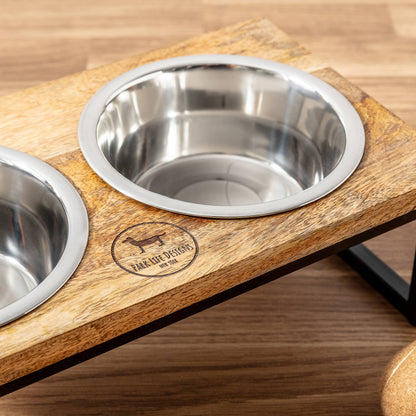 Hearth and Haven Elevated Pet Bowl Set - Modern Design : Medium