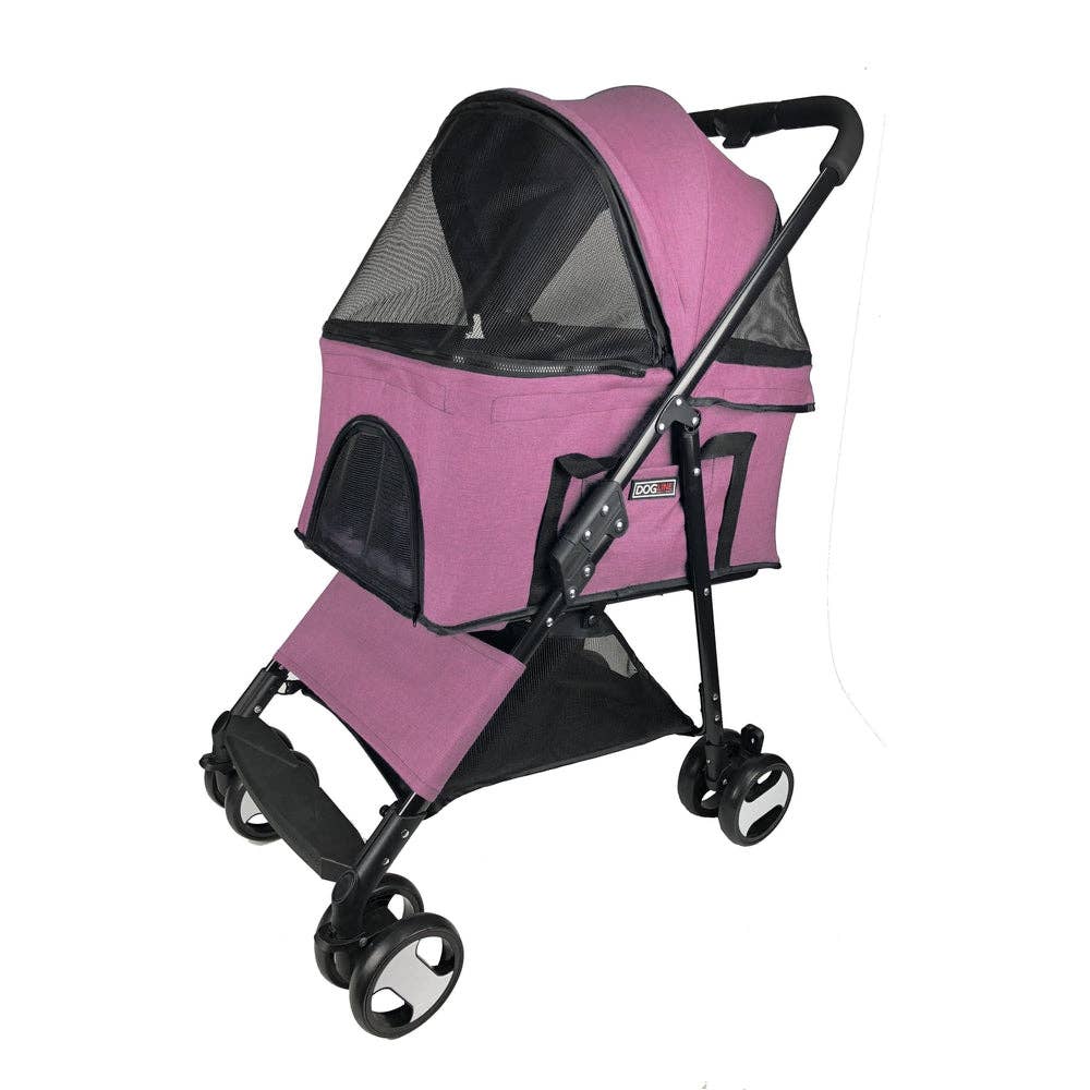 Dogline Executive Pet Stroller + Removable Cradle: Black