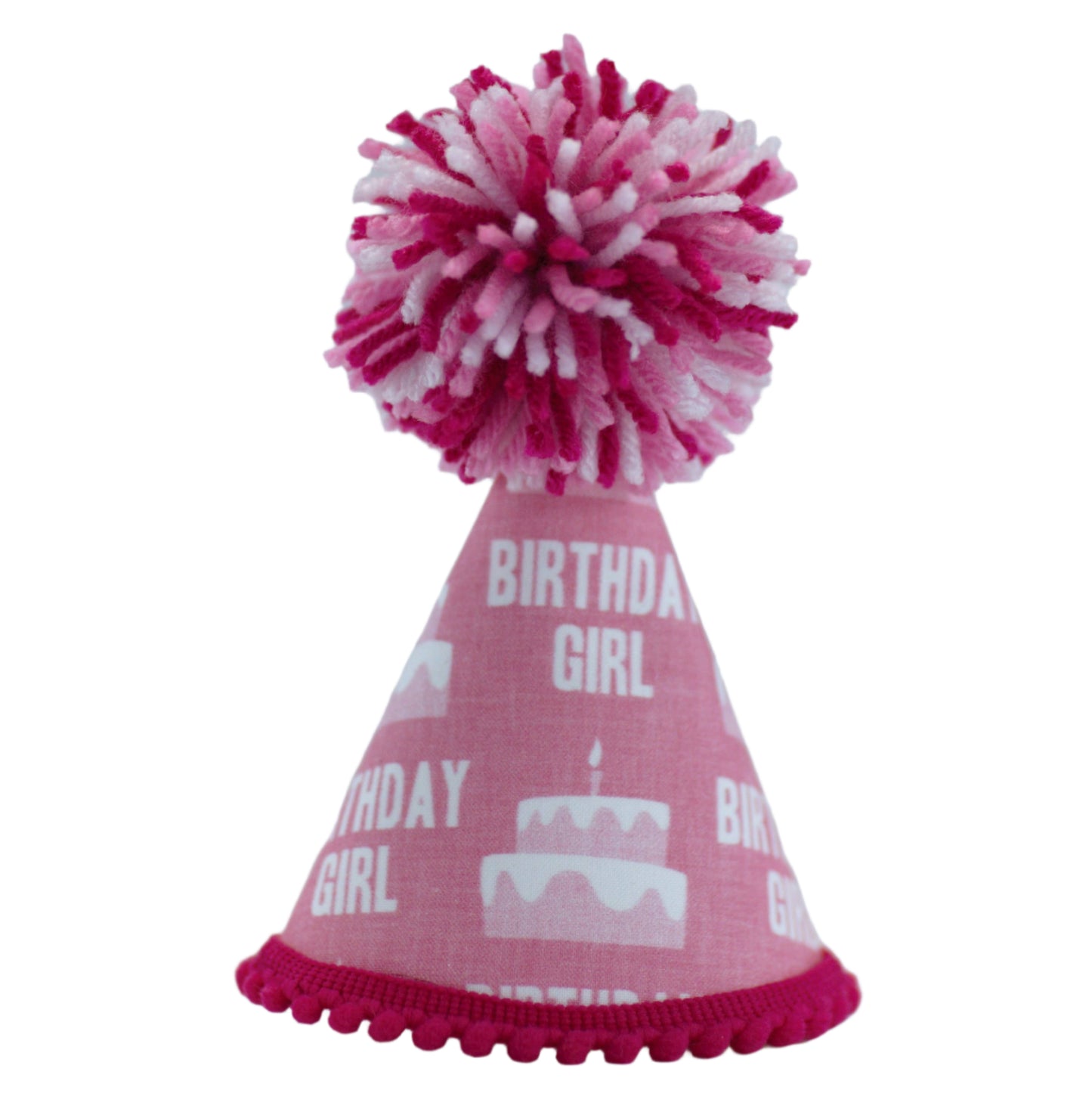 Pup Party Hats Birthday Girl Pink Party Hat: M