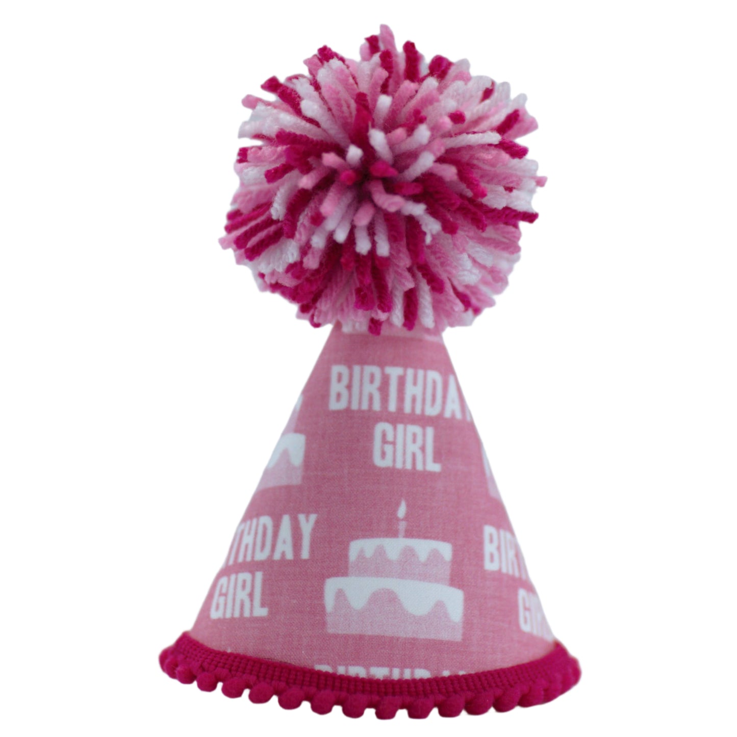 Pup Party Hats Birthday Girl Pink Party Hat: L