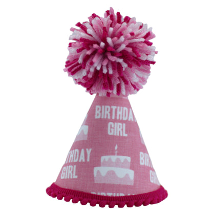 Pup Party Hats Birthday Girl Pink Party Hat: L