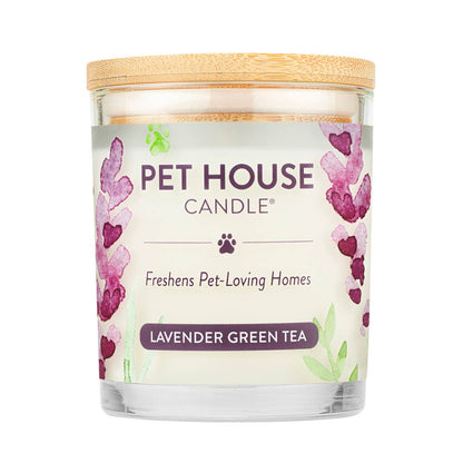 Pet House Candle Lavender Green Tea Plant-Based Soy Wax Candle 9 oz