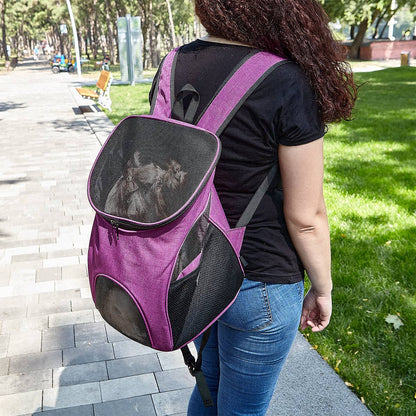 Dogline Pet Carrier Pack: Beige / S 8.5” x W 11.6” x H 13.8”