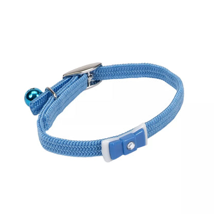 Li'l Pals Elasticized Safety Kitten Collar with Jeweled Bow, Light Blue