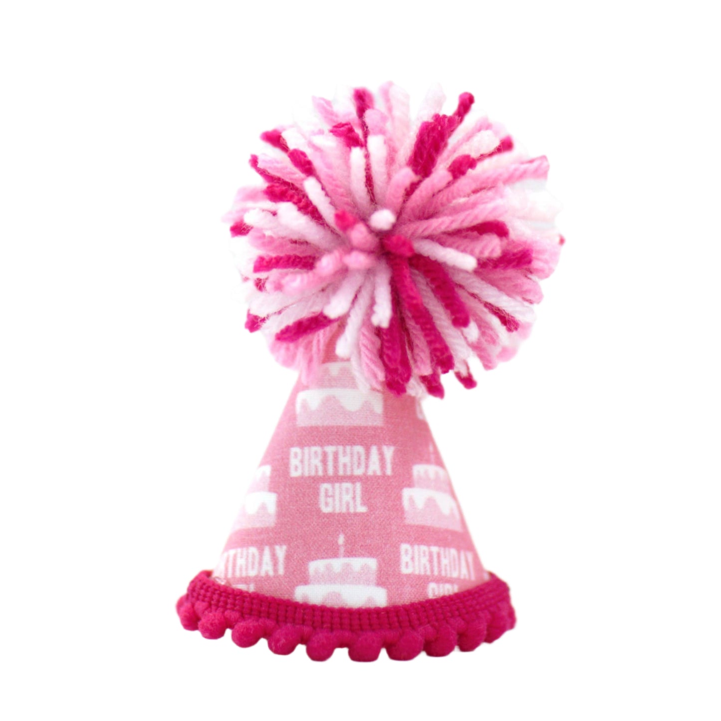 Pup Party Hats Birthday Girl Pink Party Hat: L