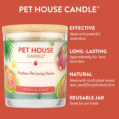 Pet House Tropical Fruit Plant-Based Soy Wax Candle 9 oz
