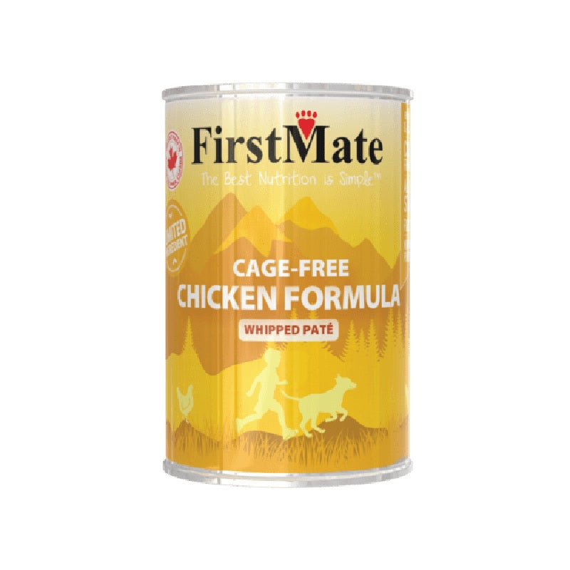 FirstMate Limited Ingredient Cage Free Chicken Formula Whipped Pate Canned Dog Food 12.2 oz