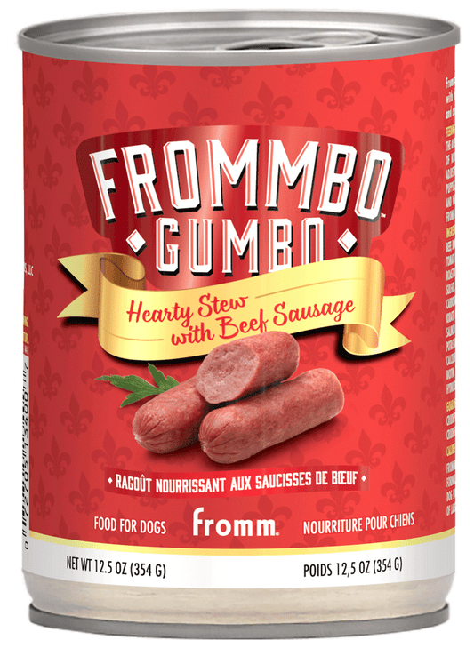 Frommbo Gumbo Hearty Stew with Beef Sausage Canned Dog Food