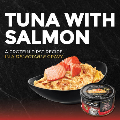 Fussie Cat Black Label Tuna with Salmon Formula in Gravy Wet Cat Food, 2.82oz