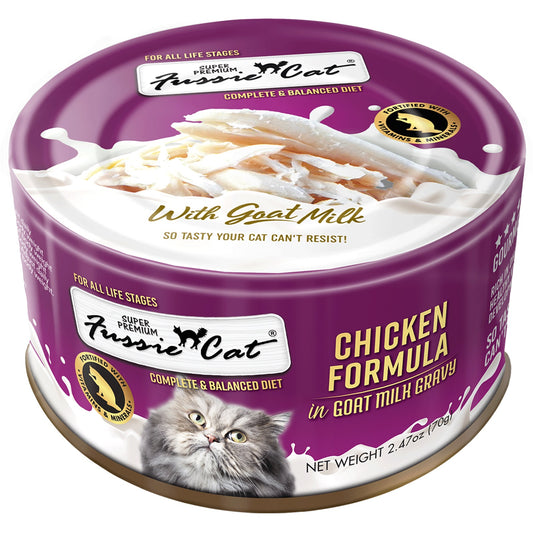 Fussie Cat Super Premium Chicken Formula in Goat Milk Gravy