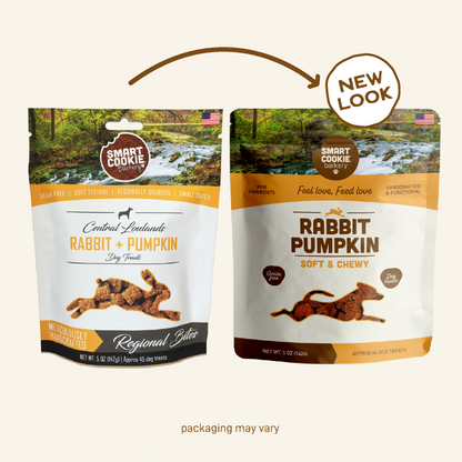 Smart Cookie Rabbit & Pumpkin Grain Free Dog Treats for Sensitive Stomachs & Allergies