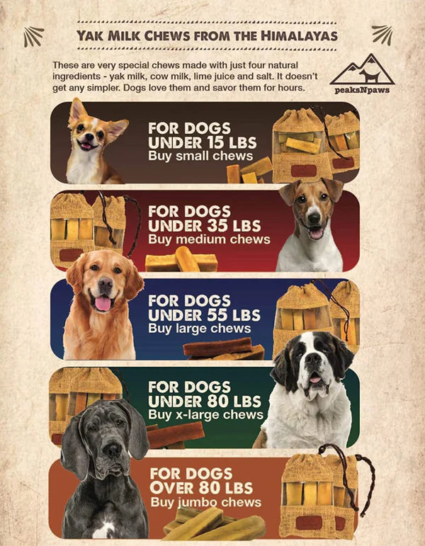 peaksNpaws Medium Yak Milk Dog Chews, 1 Count