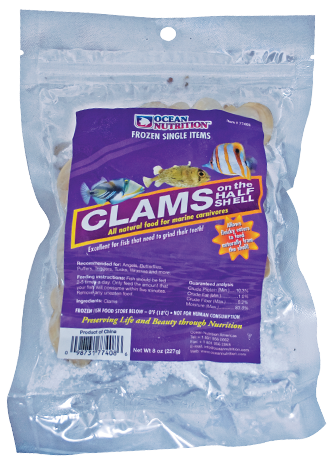 Ocean Nutrition Frozen Clams on the Half Shell 8 oz