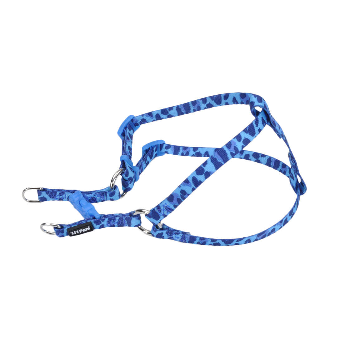 Li'l Pals Comfort Wrap Adjustable Dog Harness, Blue Leopard