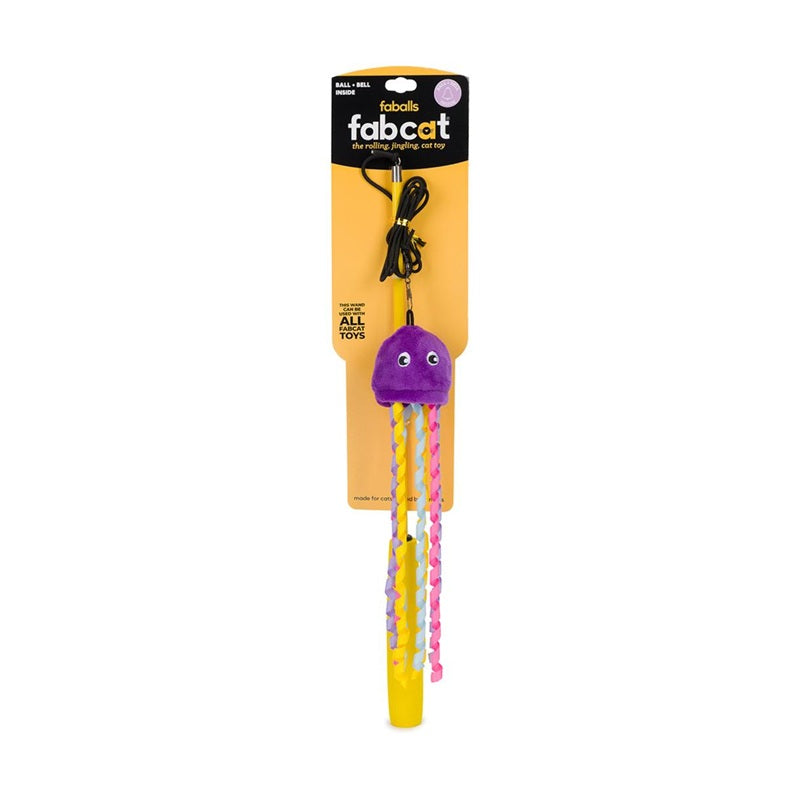 fabcat Faball Jellyfish Teaser Wand Cat Toy