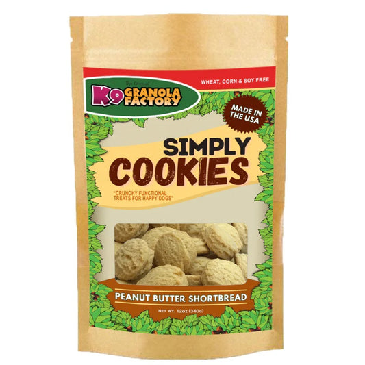 K9 Granola Factory Simply Cookies Peanut Butter Shortbread Dog Treats 12 oz