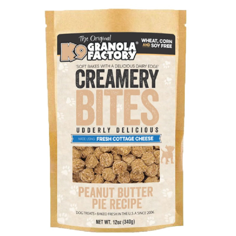 K9 Granola Factory Creamery Bites Peanut Butter Pie Recipe Dog Treats 12 oz