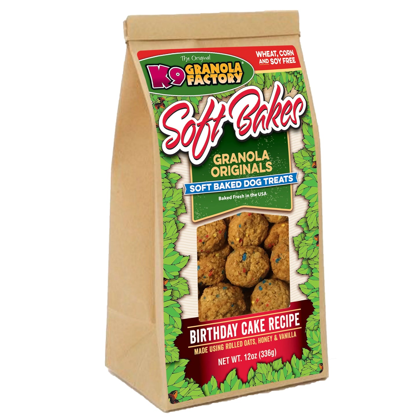 K9 Granola Factory Soft Bakes Birthday Cake Recipe Dog Treats 12 oz