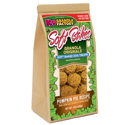 K9 Granola Factory Soft Bakes Pumpkin Pie Recipe Dog Treats 12 oz