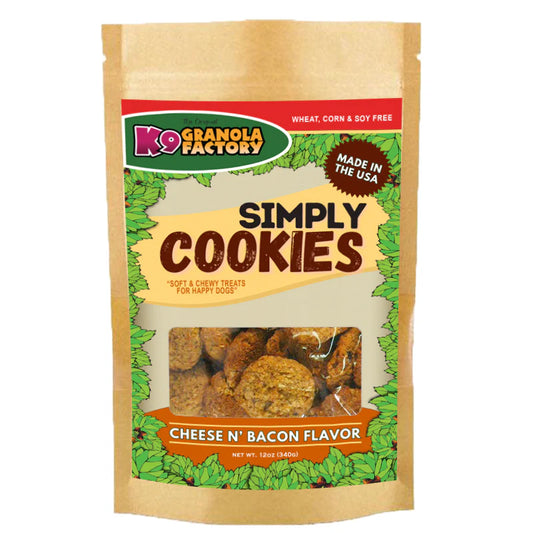 K9 Granola Factory Simply Cookies Cheese & Bacon Dog Treats 12 oz