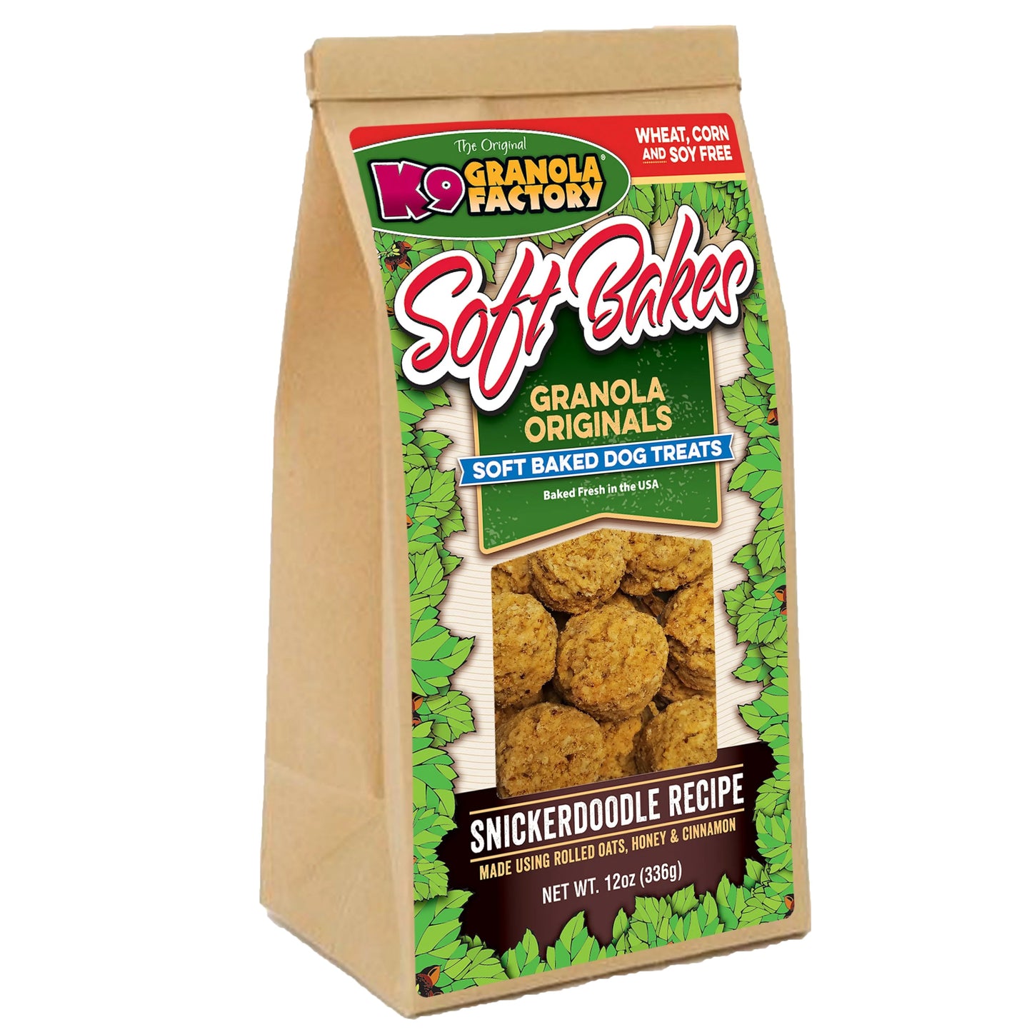 K9 Granola Factory Soft Bakes Snickerdoodle Recipe Dog Treats 12 oz