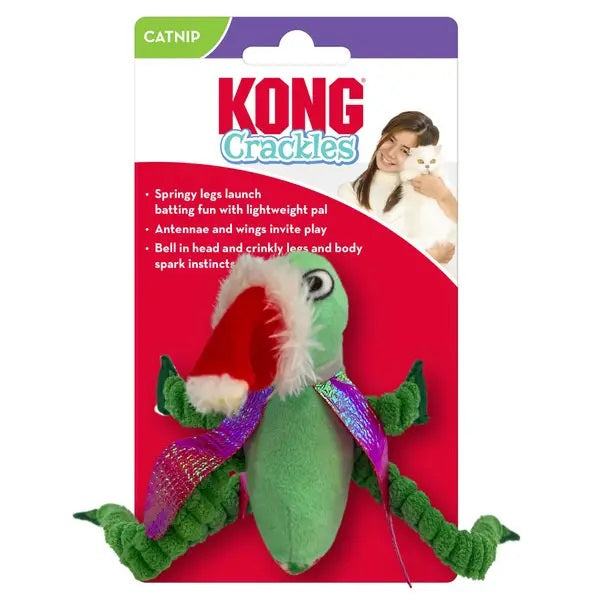 KONG Holiday Crackles Grasshopper Cat Toy