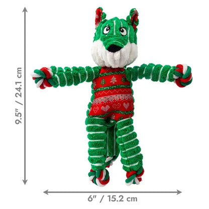 KONG Holiday Floppy Knots Fox Dog Toy Sm/Md