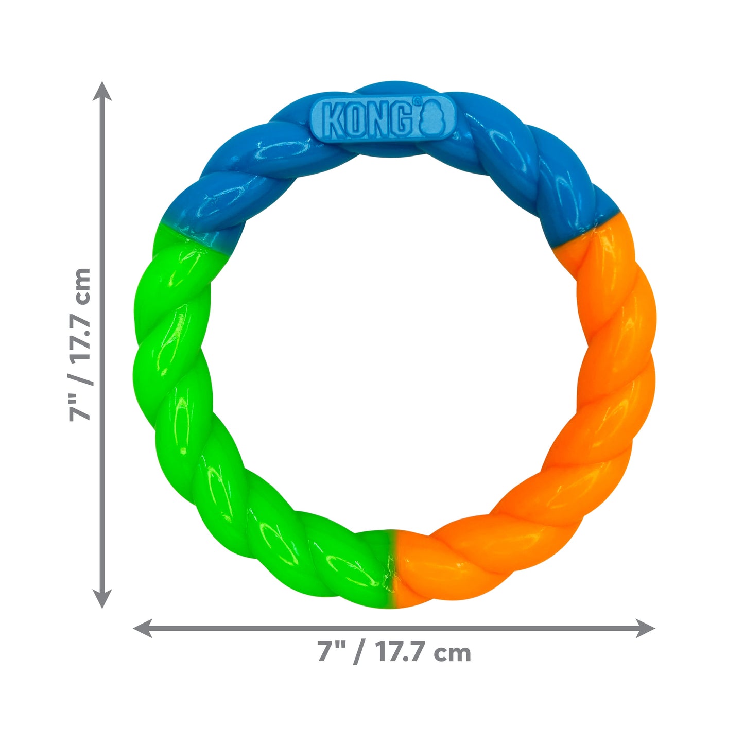 KONG Twistz High-Viz Ring Dog Toy Small