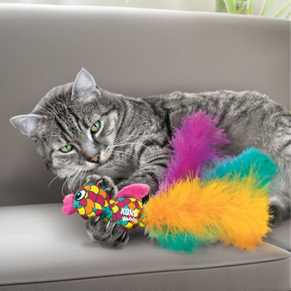 KONG Cat Wubba™ Fish Cat Toy Assorted Colors