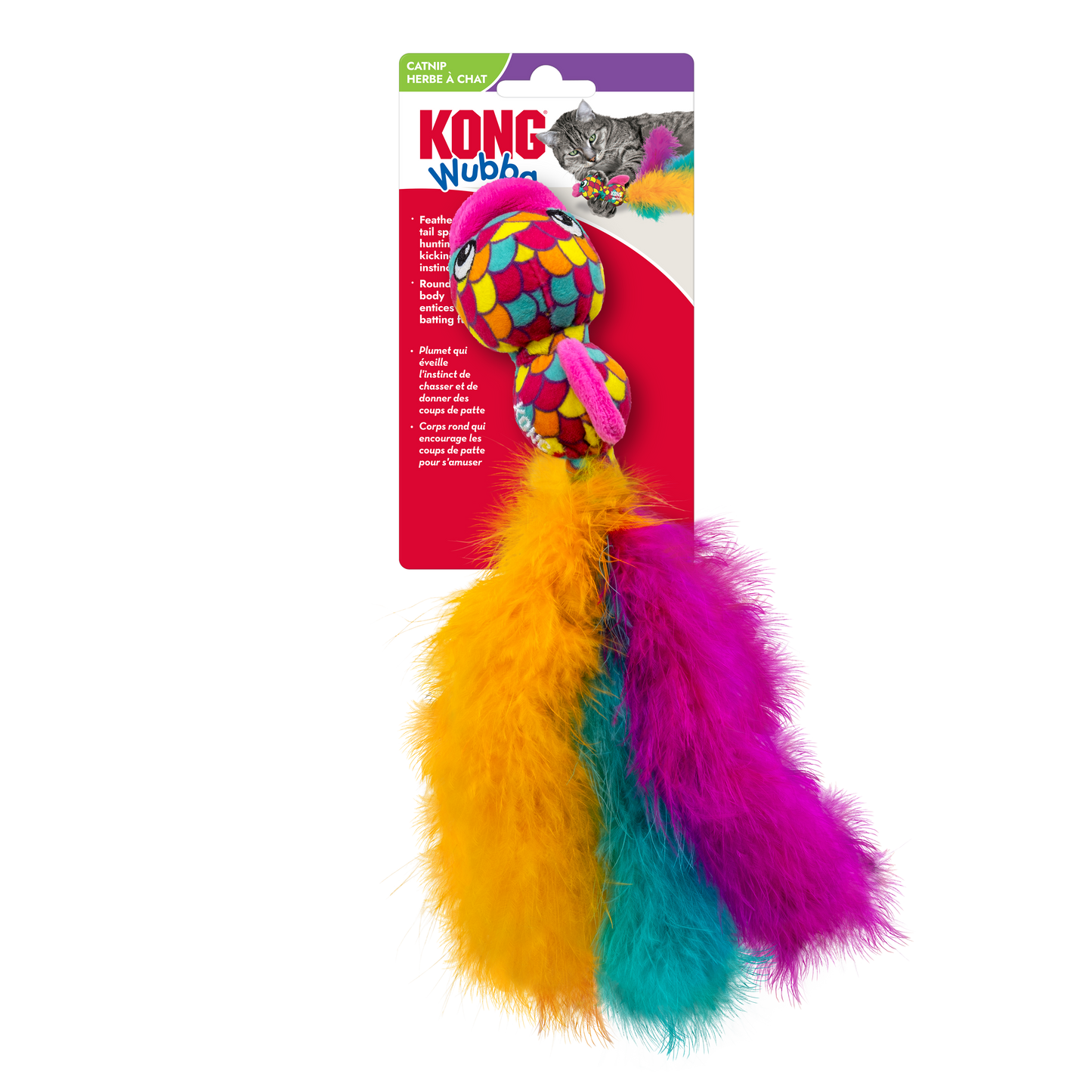 KONG Cat Wubba™ Fish Cat Toy Assorted Colors