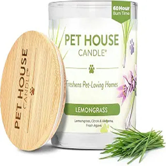 Pet House Lemongrass Plant-Based Soy Wax Candle 9 oz