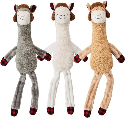 SPOT Holiday Llama Squeaker Dog Toy 23" Assorted