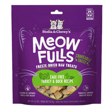 Load image into Gallery viewer, Stella &amp; Chewy&#39;s Meowfulls Turkey &amp; Duck Recipe Grain-Free Freeze-Dried Cat Treats 1.5 oz
