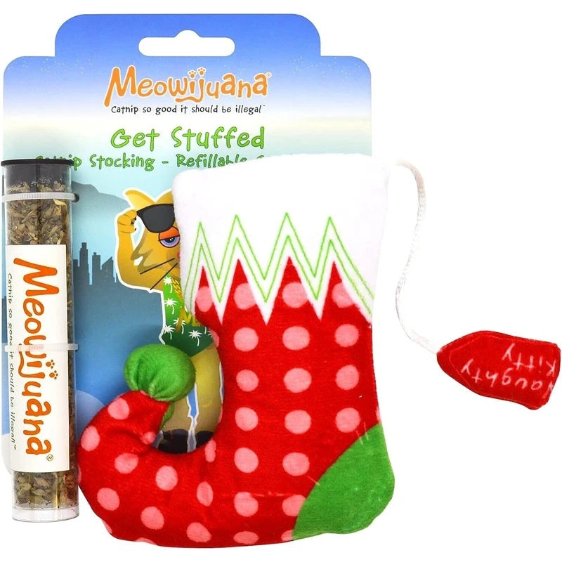 Meowijuana Holiday Refillable Get Stuffed Stocking Toy