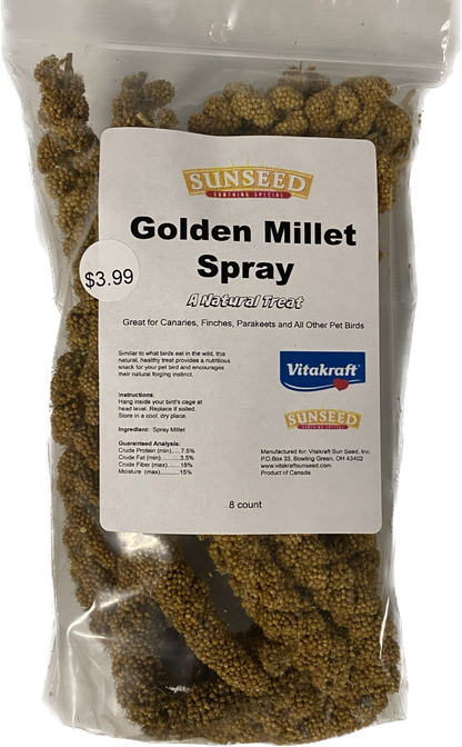 Sunseed Golden Millet Spray 8 Pack