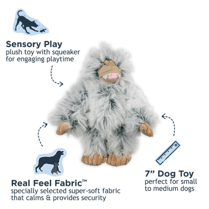 Tall Tails Mini Yeti with Squeaker Dog Toy