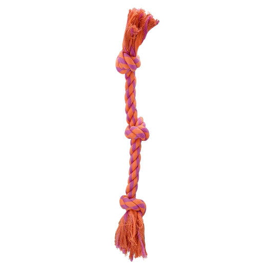 Multipet Nuts For Knots® 3-Knot Rope Assorted Colors, 15"