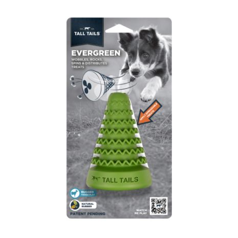Tall Tails Natural Rubber Evergreen Tree Reward Dog Toy