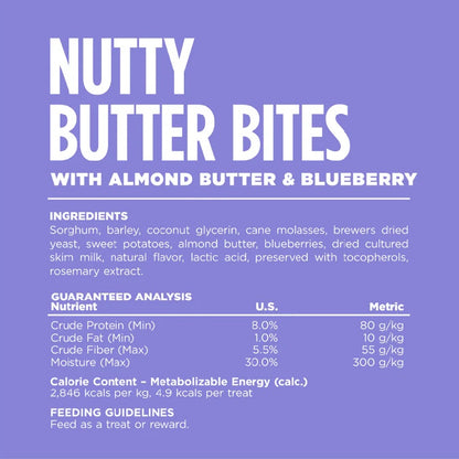 NutriSource Almond Butter & Blueberry Nutty Butter Bites 6 oz
