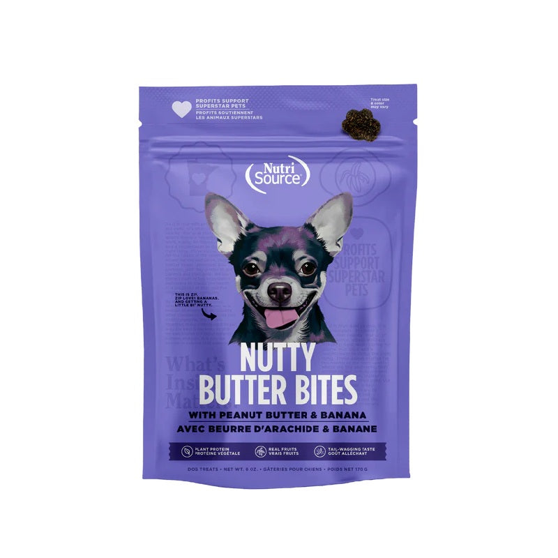 NutriSource Peanut Butter & Banana Nutty Butter Bites 6 oz